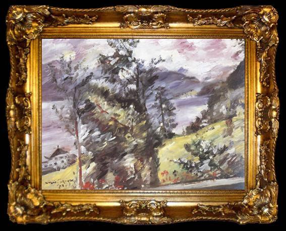 framed  Lovis Corinth Walchensee,View of the Wetterstein (nn02), ta009-2